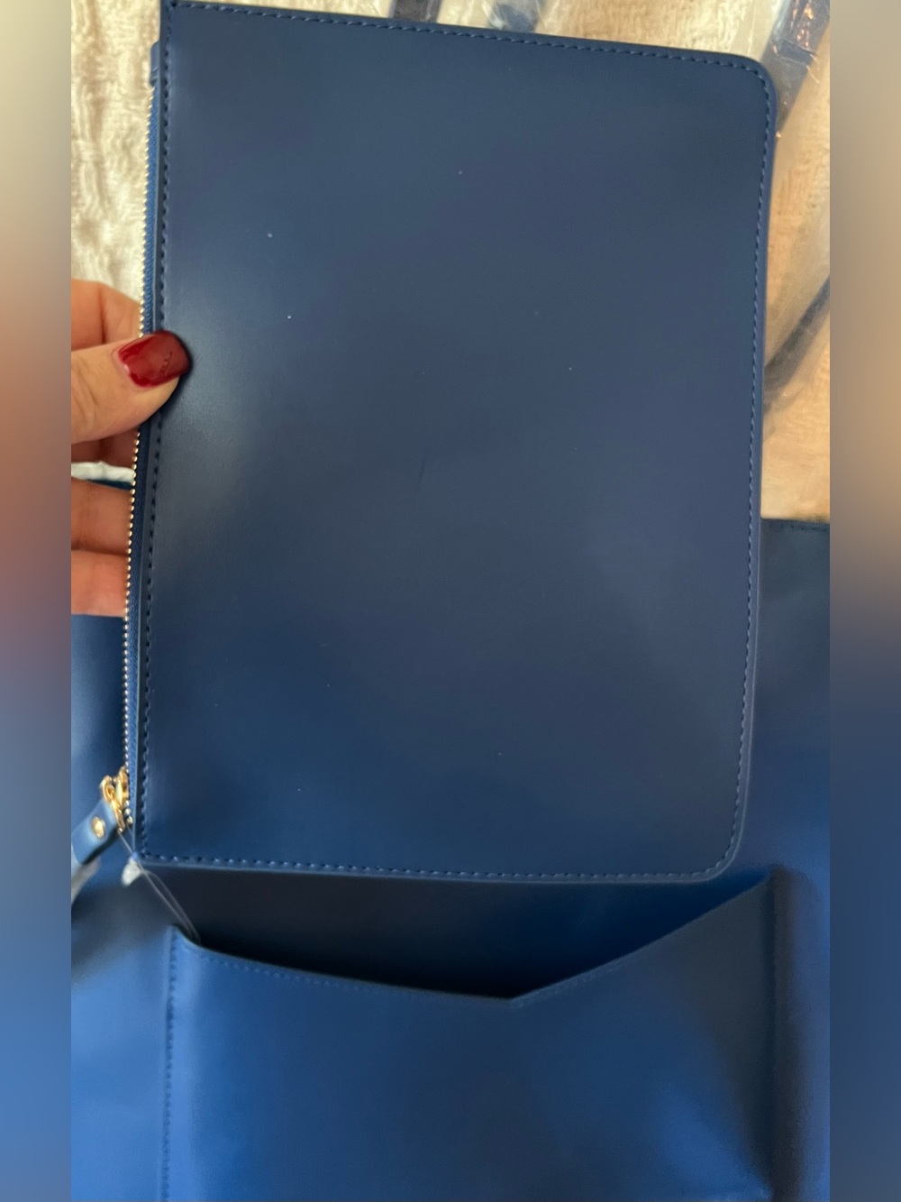 CWH Blue Women's Tote Bag - Spacious Everyday Shoulder Bag - Picture 5 of 14